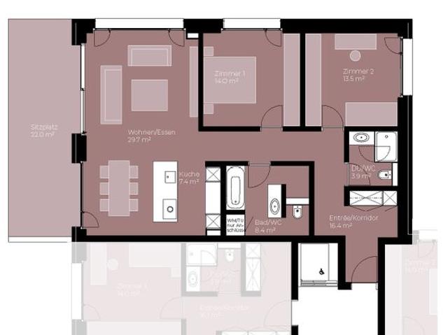 3.5 Zimmer, 99 m², EG