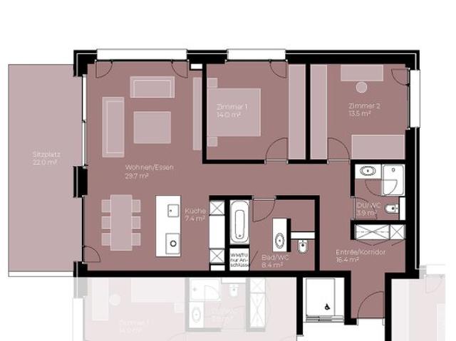 3.5 Zimmer, 99 m², EG