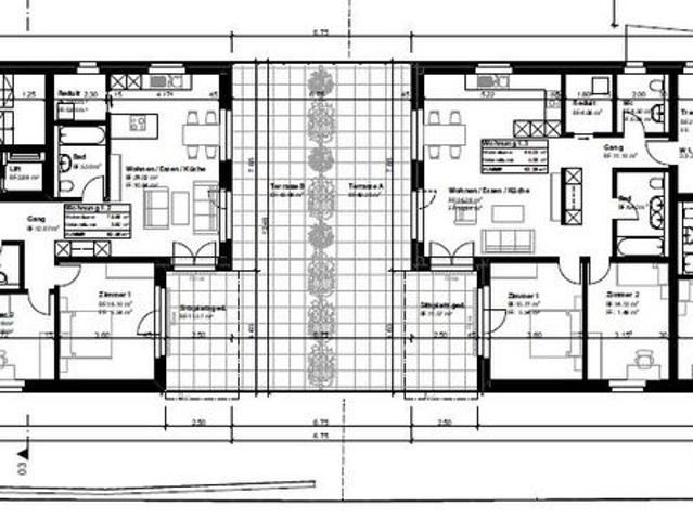 3.5 Zimmer, 92 m², 1. Stock