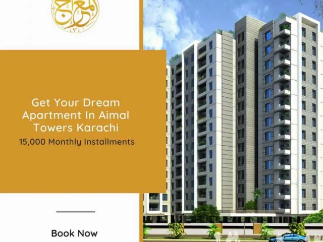 3Bed+Lounge Appartment in aimal tower 30,000 monthly Karachi Gulshan e Maymar ID 33843