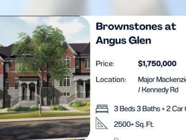 3Storey Townhouse Assignment Brownstones at Angus Glen