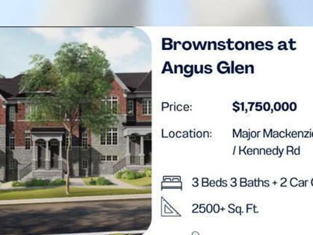 3Storey Townhouse Assignment Brownstones at Angus Glen
