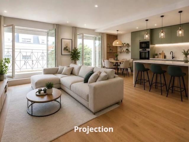 3P 68m² balcon parking et cave