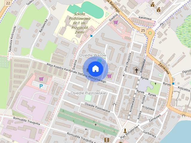 3pokoje 1piętro centrum Człuchów