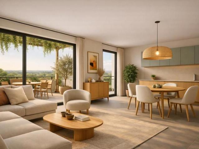 T3 66.10m², lumineux avec terrasse dans un parc paysager à Montfavet