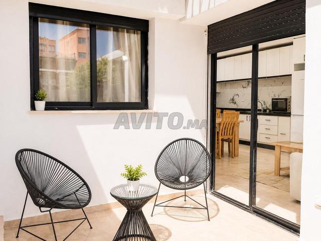 T3 avec terrasse gueliz meuble