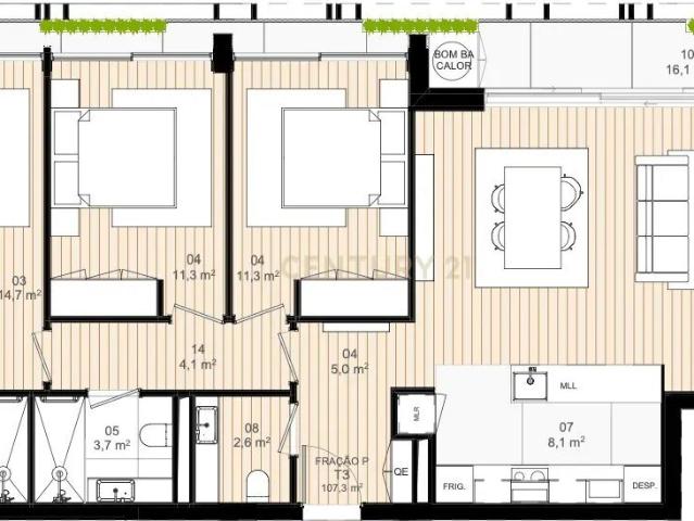 T3 – Condomínio Fechado em Matosinhos Sul 91m² Matosinhos e Leça da Palmeira