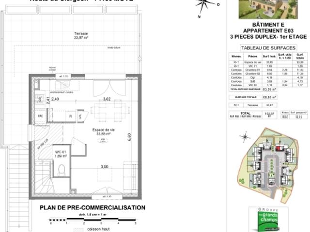 T3 DUPLEX AVEC TERRASSE DE 34M² NEUF EN FRAIS DE NOTAIRE REDUITS