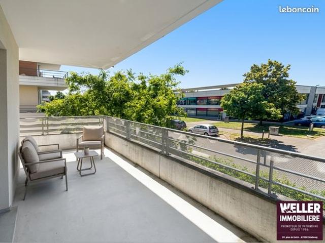 T3 lumineux de 67 m² avec balcon d'angle – Strasbourg / Eckbolsheim