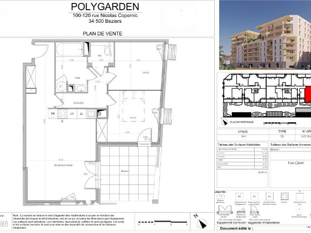 T3 Modernité proche du Polygone BEZIERS