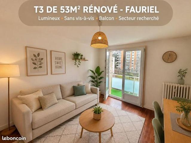 T3 rentable / balcon / aucun travaux – idéal investisseur ou 1er achat Secteur Fauriel