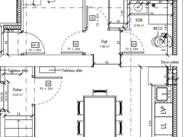 T3 rénové à neuf 52 m²