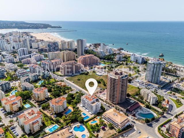 T1+1 a pé para a praia, com terraço e piscina