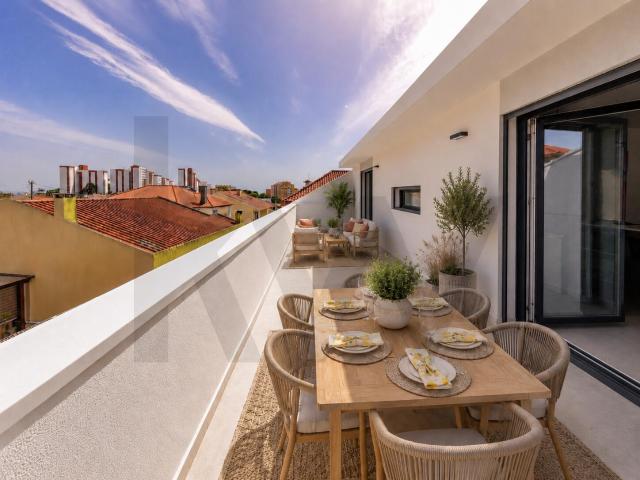 T1+1 novo com 78 m² e 36 m² de varandas em São Domingos de Rana