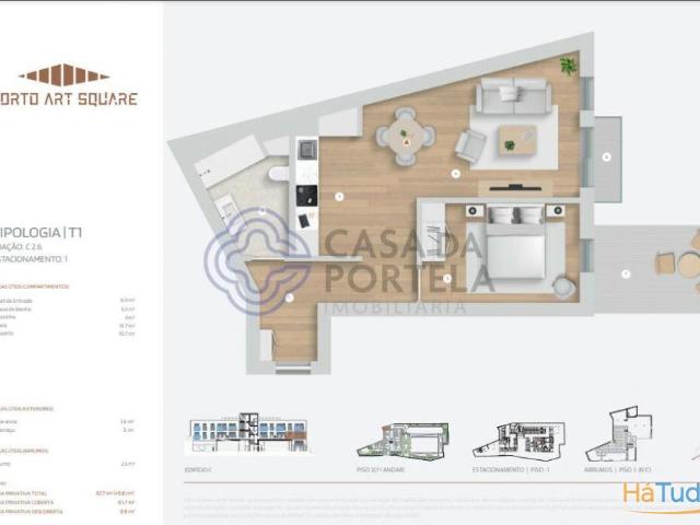 T1 com Pátio Centro do Porto | 26083762588