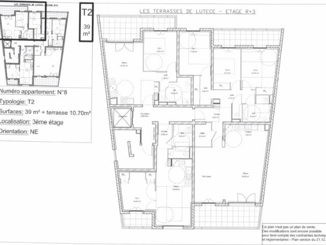 T2, ascenseur, terrasse, investisseur