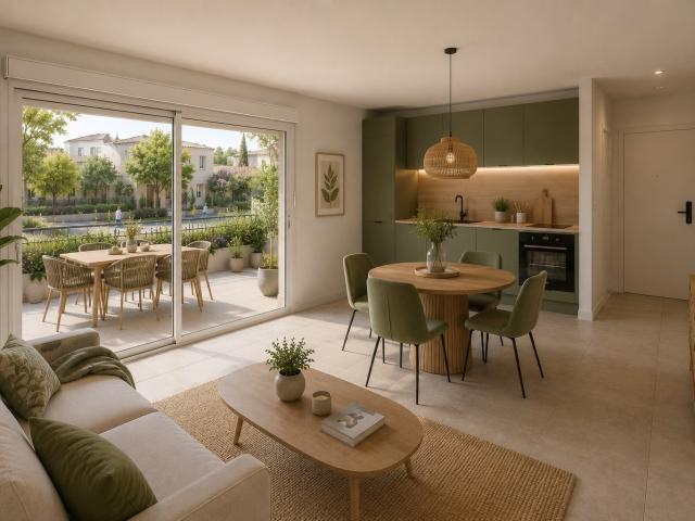 T2 avec grande terrasse de 19m² exposé Sud au calme 2 pièces, 40 m²