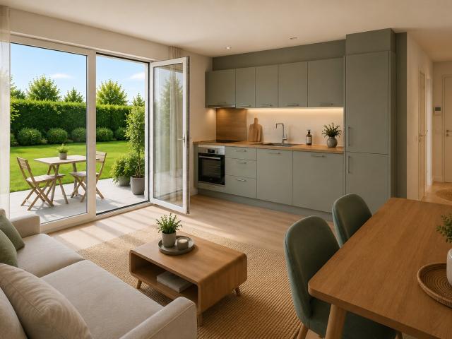 T2 Avec jardin Privatif un veritable COCON 2 pièces, 38 m²