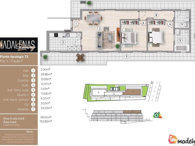 T2 com piscina e linda vista 154m² Santo António Funchal
