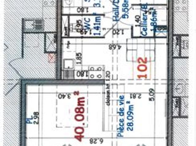 T2 de 40 m2 + terrasse+ garage