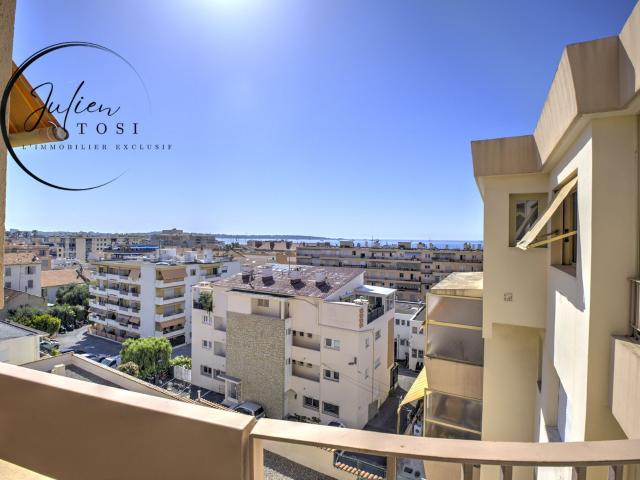 T2 Dernier Étage Vue Mer Panoramique + Garage Golfe Juan