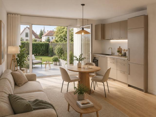 T2 En cœur de village avec terrasse et jardin privatif – Eckwersheim 2 pièces, 40 m²