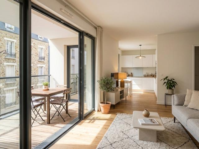 T2 en ETAGE ELEVE avec BALCON, proche SEINE et METRO