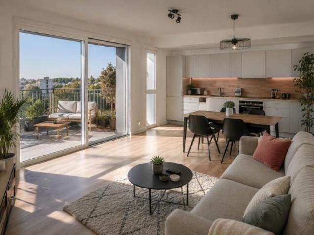 T2 en hauteur avec balcon, vue dégagée & prestations haut de gamme