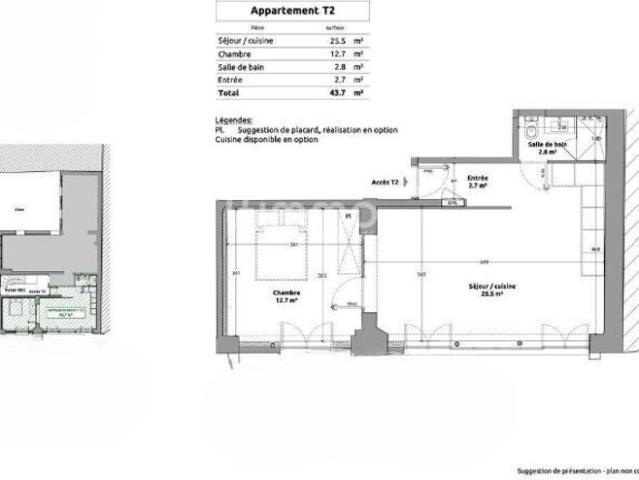 T2 Esprit loft refait à neuf