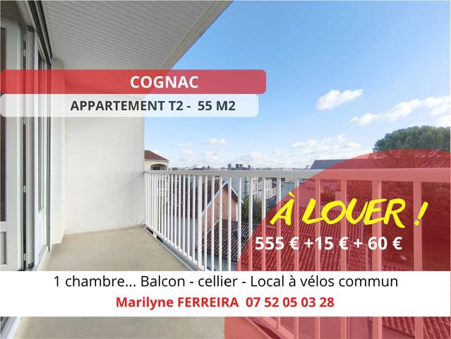 T2 Grand balcon/cave COGNAC