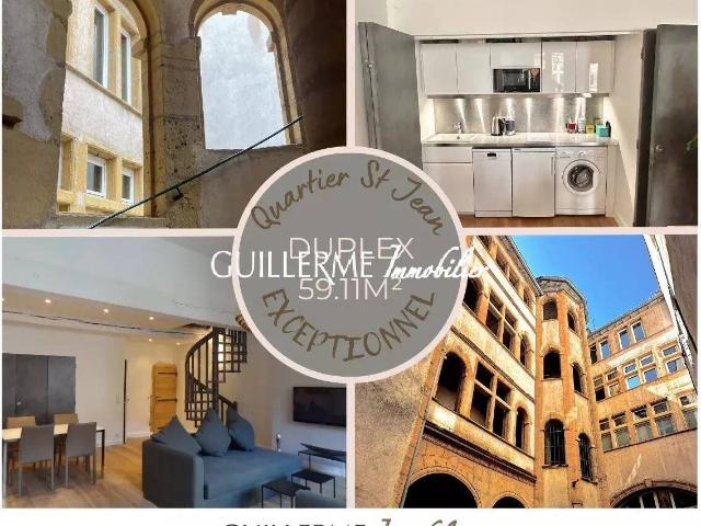 T2 lumineux en duplex dans bâtiment d'exception classé