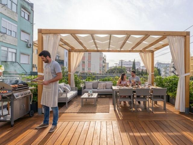 T2 na Lapa, com terraço privativo de 48 m², junto ao Jardim da Estrela