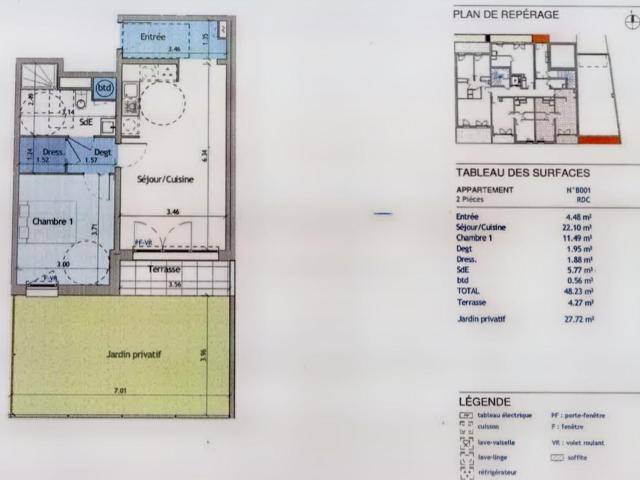 T2 neuf équipe avec jardin