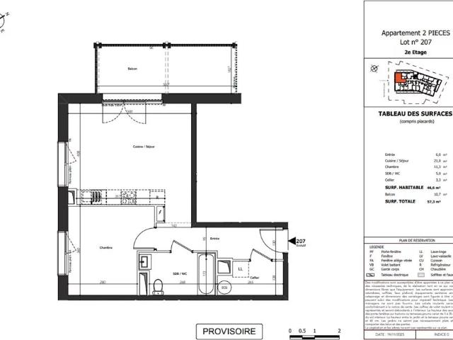 T2 Neuf 46.60 m2 2éme étage La Roche sur Forn
