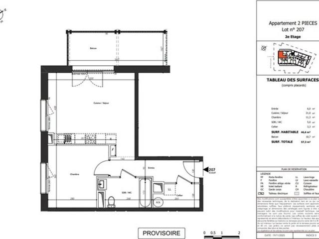 T2 Neuf 46.60 m2 2éme étage La Roche sur Forn