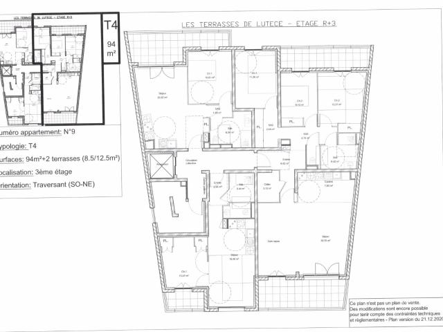 T4, ascenseur, terrasse, balcon, parking en option