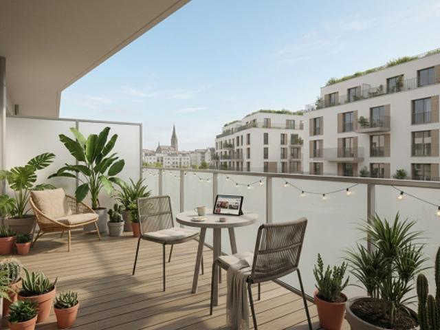 T4 avec BALCON orienté SUD OUEST, CAVE et PARKING, proche MÉTRO