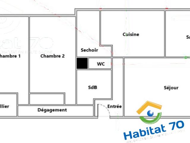 T4 avec balcon, sur les hauteurs du Mortard
