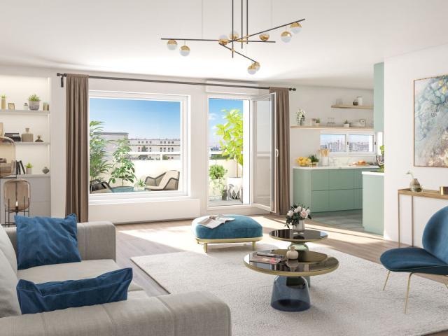 T4 AVEC GRANDE TERRASSE, BALCON + 2 PARKINGS + 1 GARAGE EVIAN LES BAINS