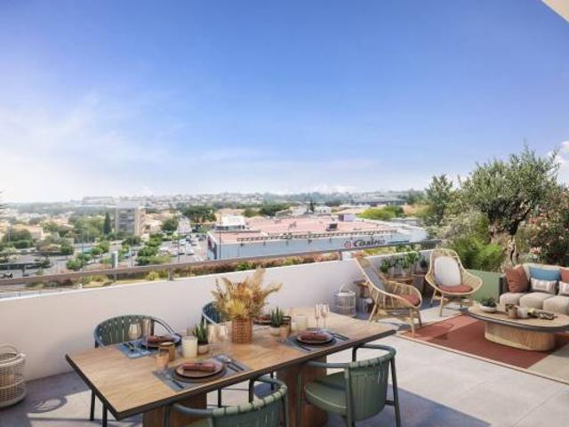 T4 avec terrasse panoramique, garage et parking couvert: résidence neuve