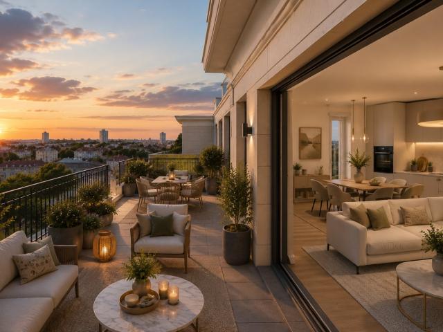 T4 de standing 85m² LIGNE 14 Terrasse SUD 25m² Double parking 4 pièces, 85 m²