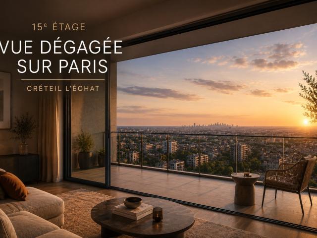 T4 EN HAUTEUR AVEC VUE DÉGAGÉE SUR PARIS 4 pièces, 85 m²
