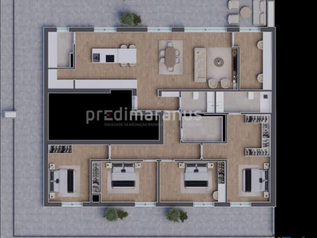 T4 + escritório Recuado ATRIUM 3 Lugares de estacionamento | 26084062322