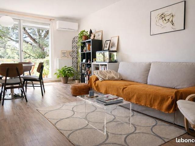 T4 Montpellier 73m² – Terrasse sans vis à vis – 3 chambres – Résidence calme avec parking Refait à neuf