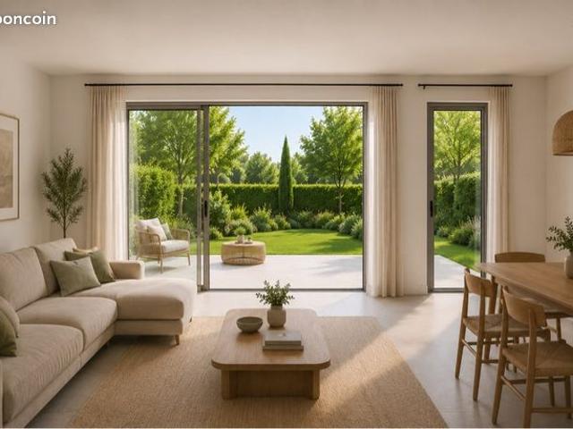 T4 neuf en rez de jardin avec terrasse, grand jardin privatif et 2 stationnements – Éguilles