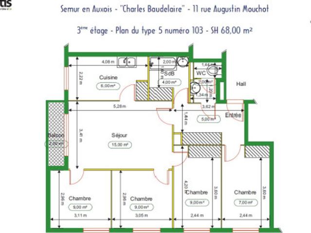 T5 à Semur En Auxois à louer Locagestion, expert en gestion locative