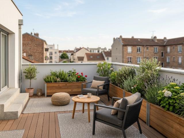 T5 en DERNIER ETAGE avec TERRASSES proche TRANSPORTS