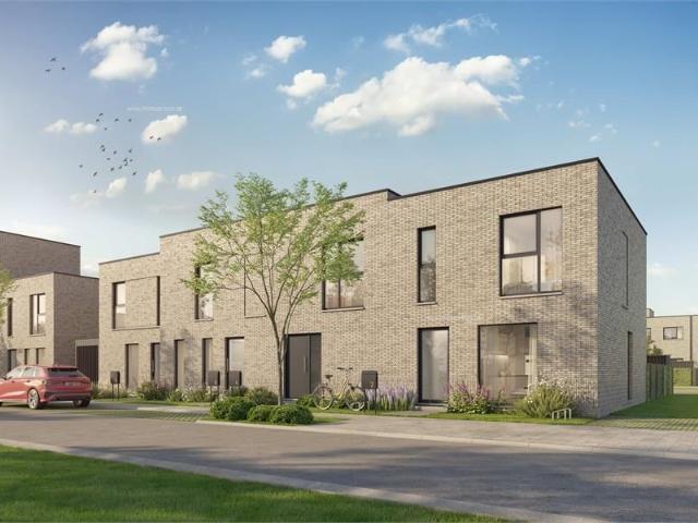 't Vierpark, omgeven door groen in het centrum van Zelzate