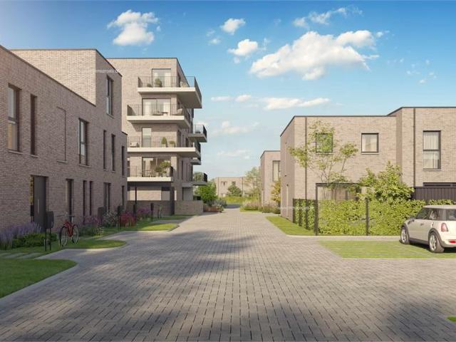't Vierpark, omgeven door groen in het centrum van Zelzate