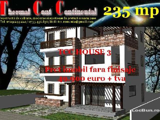 TCC HOUSE 3 vila noua 235mp P+2E 49.900 euro+TVA